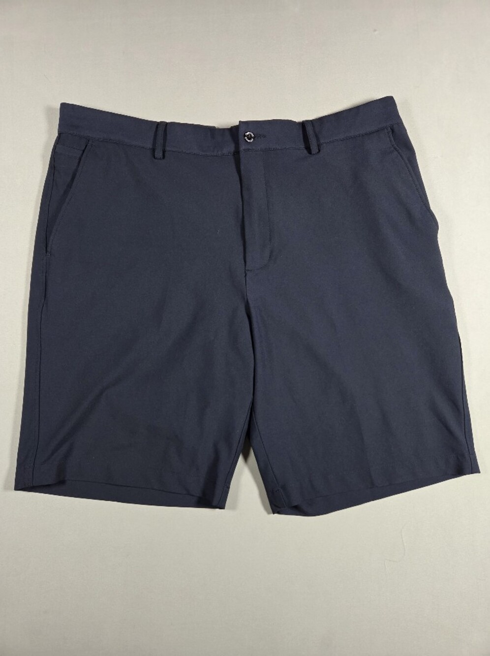 Dunning Golf Men's Navy Flat-Front Performance Shorts Size 38